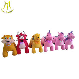 Hansel four wheel battery powered plush animal with light  kids electric rides for sale المزود