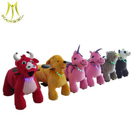 Hansel  rechargeable battery operated coin operated stuffed rides on unicorn motorized plush animal المزود