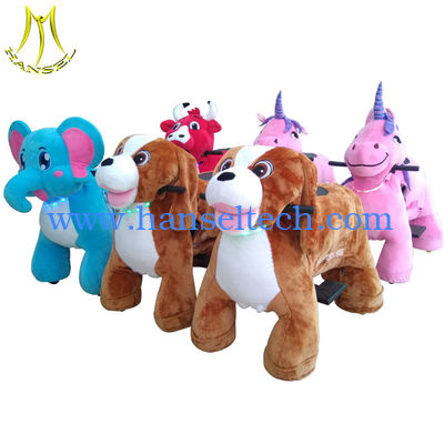 Hansel amusement coin operated walking electric toys stuffed animal ride المزود