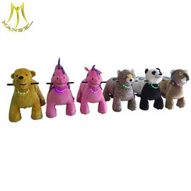 Hansel  coin operated plush outdoor ride walking animals for shopping mall المزود