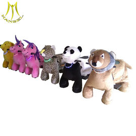 Hansel  coin operated plush outdoor ride walking animals for shopping mall المزود