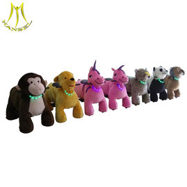 Hansel  coin operated plush outdoor ride walking animals for shopping mall المزود