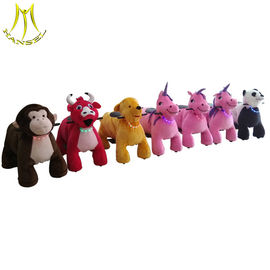 Hansel chilldren pedal car motorized animal walking plush ride for sale المزود