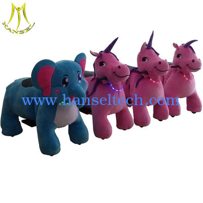 Hansel amusement playground electric animal battery motorized plush ride المزود