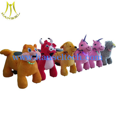 Hansel amusement playground electric animal battery motorized plush ride المزود