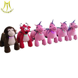 Hansel popular kids coin operated toy rides walking stuffed animal ride المزود