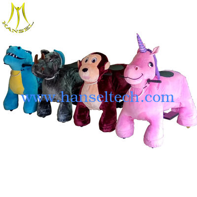 Hansel  family entertainment walking plush electric children electric motorized animal scooter المزود
