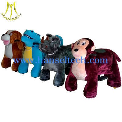Hansel   top quality children motorized plush animal electric scooter for playground المزود