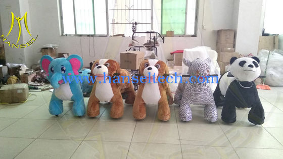 Hansel hot selling amusement electric kids ride on motorized stuffed animals المزود