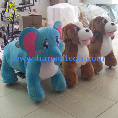 Hansel hot selling amusement electric kids ride on motorized stuffed animals المزود