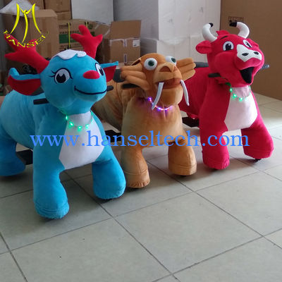 Hansel   plush animal toy ride adult ride on toys kiddie rides for sale المزود