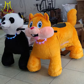 Hansel coin operated plush animal shopping mall kids rides 150KG bearing motorized plush riding animals المزود