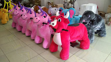 Hansel amusement park indoor stuffed coin operated children ride on animal المزود