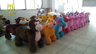 Hansel game center equipment coin operated children rides on stuffed electric car المزود