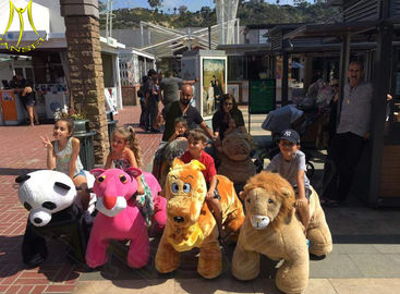 Hansel  kids rides battery operated animal plush electric ride on animals coin  in mall المزود