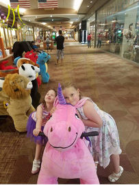 Hansel large size adults and kids drivable coin operated battery animal scooter in mall المزود