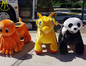 Hansel amusement park games stuffed indoor zoo animals kiddie ride for sale المزود