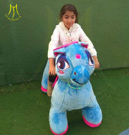 Hansel amusement park games indoor playground motorized plush riding animals المزود