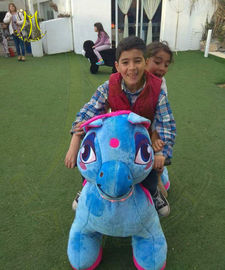 Hansel outdoor playground walking coin operated motorized plush riding animals المزود