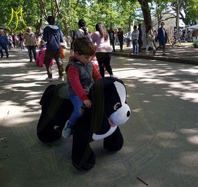 Hansel amusement park motorized plush animal plush unicorn electric scooter المزود