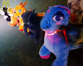 Hansel amusement park motorized plush animal plush unicorn electric scooter المزود