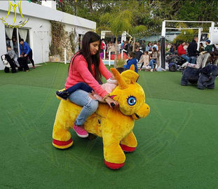 Hansel amusement park motorized plush animal plush unicorn electric scooter المزود