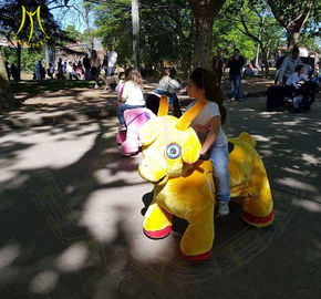 Hansel children electric plush battery operated zoo animal toy rides for sale المزود