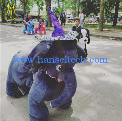 Hansel amusement park outdoor baby ride on plush animals for sale المزود