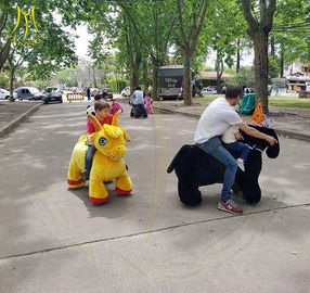 Hansel battery operated ride toy animal walking toy horses for amusement park المزود