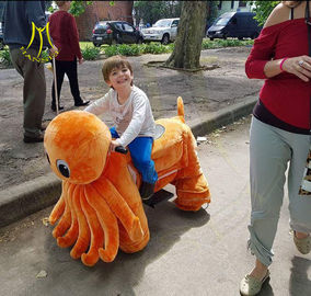 Hansel outdoor playground kids ride on plush rideable motorized animals المزود
