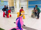 Hansel indoor amusement rides electric walking horse toy 4wheels المزود