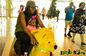 Hansel popular plush stuffed animal bike ride electric ride on toy unicorn in mall المزود
