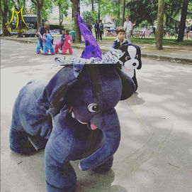 Hansel kids amusement motorized plush animal plush unicorn electric scooter المزود