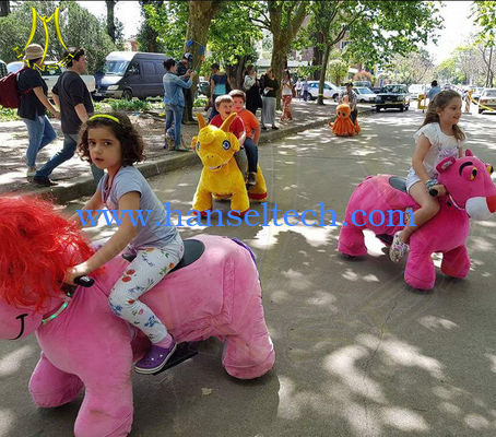 Hansel amusement park kids indoor rides electric mountable animals المزود