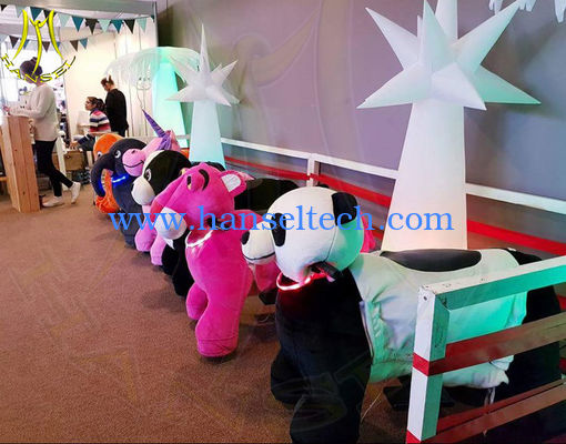 Hansel 24 volt kids and adults ride on electric plush animal scooter المزود