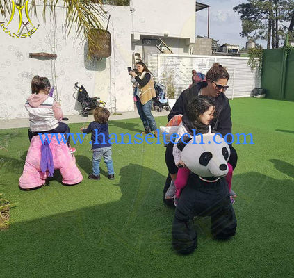 Hansel 24 volt kids and adults ride on electric plush animal scooter المزود