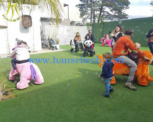 Hansel children electric plush battery operated zoo animal ride for sale المزود