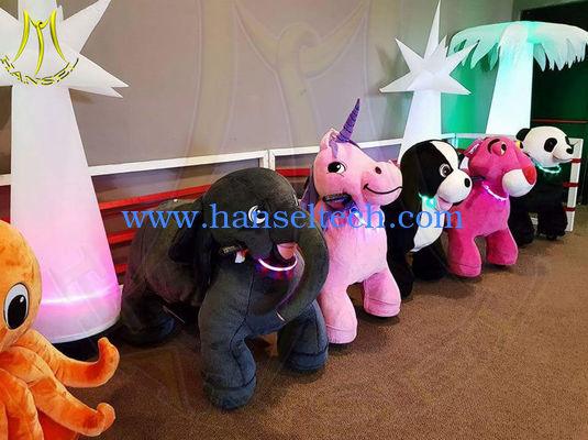 Hansel stuffed indoor rides on animal motorized plush riding animals المزود
