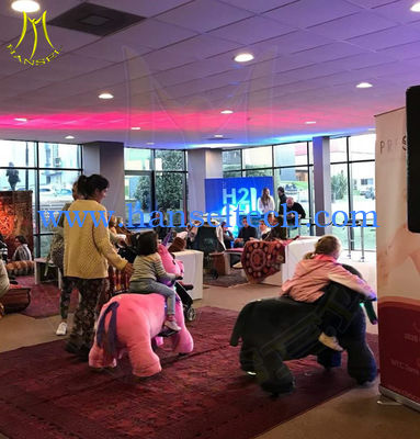 Hansel hot selling kids indoor playground plush animal electric ride المزود