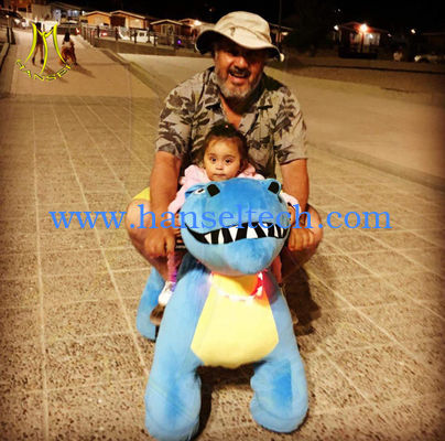 Hansel shopping mall electric mountable plush motorized animal for kids المزود