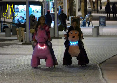 Hansel amusement park outdoor electric mountable animal plush ride المزود