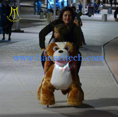 Hansel children stuffed walking battery operated ride on electric animal المزود
