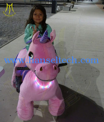 Hansel children stuffed walking battery operated ride on electric animal المزود