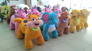 Hansel hot-selling plush coins zippy electric rides electric animal toy car for plaza المزود