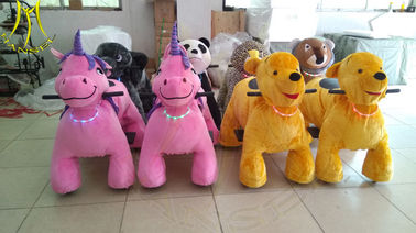 Hansel hot-selling walking animal plush ride for mall electronic game machine المزود