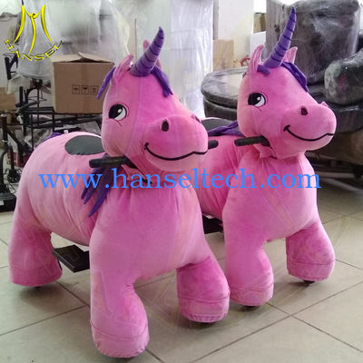 Hansel kids amusement stuffed indoor playground animal kiddie ride for sale المزود