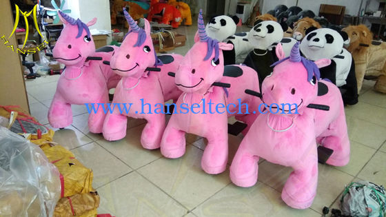 Hansel kids amusement stuffed indoor playground animal kiddie ride for sale المزود