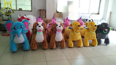Hansel childern coin operated  motorized animal scooter animal plush ride for mall المزود