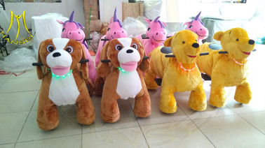 Hansel childern coin operated  motorized animal scooter animal plush ride for mall المزود