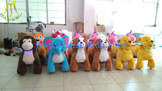 Hansel outdoor playground plush walking electric stuffed animals adults can ride المزود